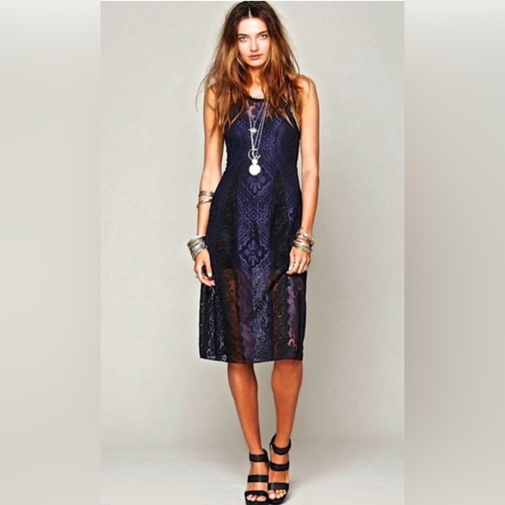 Free People Miracle Lace Midi Dress
